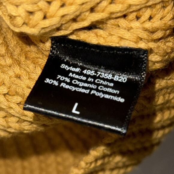 Jenni Kayne cotton cabin sweater in mustard NWT size large - Picture 5 of 6